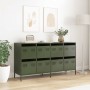 Aparador de acero laminado en frío verde oliva 135x39x73,5 cm by , Sideboards - Ref: Foro24-3307171, Price: 224,27 €, Discoun...