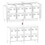Aparador de acero laminado en frío verde oliva 135x39x73,5 cm by , Sideboards - Ref: Foro24-3307171, Price: 224,27 €, Discoun...