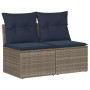 Set sofás jardín y cojines 2 pzas ratán sintético acacia gris von , Gartensets - Ref: Foro24-3325247, Preis: 138,45 €, Rabatt: %