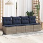 Set sofás jardín y cojines 2 pzas ratán sintético acacia gris von , Gartensets - Ref: Foro24-3325247, Preis: 138,45 €, Rabatt: %
