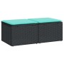 Set sofás jardín y cojines 2 pzas ratán sintético acacia negro von , Gartensets - Ref: Foro24-3328660, Preis: 118,81 €, Rabat...