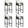 Set bar jardín con cojines 5 pzas ratán sintético acacia negro by , Garden sets - Ref: Foro24-3328896, Price: 527,64 €, Disco...