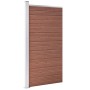 Braunes WPC-Zaunelement 95x186 cm von vidaXL, Zaunpaneele - Ref: Foro24-148977, Preis: 146,83 €, Rabatt: %