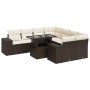 Set de sofás de jardín 9 pzas y cojines ratán sintético marrón by , Garden sets - Ref: Foro24-3326774, Price: 681,76 €, Disco...