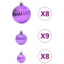Bolas de Navidad 100 unidades lila Ø3/4/6 cm by , Festive decorations - Ref: Foro24-4100008, Price: 18,76 €, Discount: %