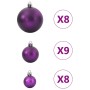 Bolas de Navidad 100 unidades lila Ø3/4/6 cm by , Festive decorations - Ref: Foro24-4100008, Price: 18,76 €, Discount: %