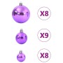 Bolas de Navidad 100 unidades lila Ø3/4/6 cm by , Festive decorations - Ref: Foro24-4100008, Price: 18,76 €, Discount: %