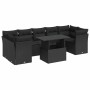 Set de sofás de jardín y cojines 8 piezas ratán sintético negro von , Gartensets - Ref: Foro24-3326116, Preis: 573,47 €, Raba...