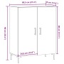 Aparador de madera de ingeniería roble artisan 69,5x34x90 cm by , Sideboards - Ref: Foro24-857180, Price: 92,18 €, Discount: %