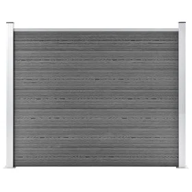 Gray WPC fence panel 180x146 cm by vidaXL, fence panels - Ref: Foro24-148982, Price: 253,83 €, Discount: %