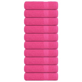 Toallas de invitados 10 uds 100% algodón rosa 70x140 cm 360gsm by , Towels - Ref: Foro24-137051, Price: 69,45 €, Discount: %