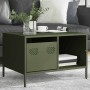Mesa de centro acero laminado frío verde oliva 68,5x50x43,5cm by , Coffee table - Ref: Foro24-851284, Price: 98,19 €, Discoun...