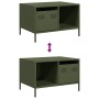Mesa de centro acero laminado frío verde oliva 68,5x50x43,5cm by , Coffee table - Ref: Foro24-851284, Price: 98,19 €, Discoun...