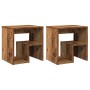 Mesitas de noche 2 uds madera ingeniería envejecida 40x30x40 cm by , Nightstands - Ref: Foro24-856527, Price: 47,08 €, Discou...