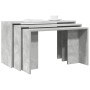 Mesas apilables 3 piezas madera contrachapada gris hormigón by , Side tables - Ref: Foro24-858536, Price: 61,01 €, Discount: %