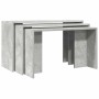 Mesas apilables 3 piezas madera contrachapada gris hormigón by , Side tables - Ref: Foro24-858536, Price: 61,01 €, Discount: %