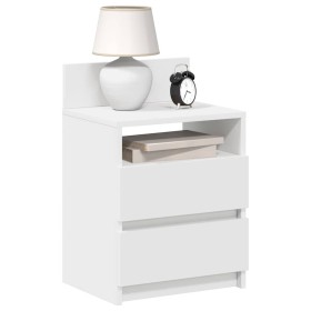 Mesilla de noche con 2 cajones blanca 40x33x60 cm by , Nightstands - Ref: Foro24-858560, Price: 53,19 €, Discount: %