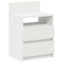 Mesilla de noche con 2 cajones blanca 40x33x60 cm de , Mesitas de noche - Ref: Foro24-858560, Precio: 55,19 €, Descuento: %
