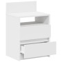 Mesilla de noche con 2 cajones blanca 40x33x60 cm de , Mesitas de noche - Ref: Foro24-858560, Precio: 55,19 €, Descuento: %