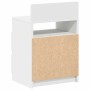 Mesilla de noche con 2 cajones blanca 40x33x60 cm de , Mesitas de noche - Ref: Foro24-858560, Precio: 55,19 €, Descuento: %