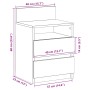 Mesilla de noche con 2 cajones madera vieja 40x33x60 cm de , Mesitas de noche - Ref: Foro24-858574, Precio: 51,46 €, Descuent...