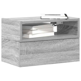 Mesitas de noche de pared 2 uds gris sonoma 45x26x28,5 cm by , Nightstands - Ref: Foro24-858607, Price: 70,11 €, Discount: %