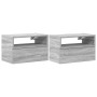 Mesitas de noche de pared 2 uds gris sonoma 45x26x28,5 cm de , Mesitas de noche - Ref: Foro24-858607, Precio: 69,73 €, Descue...
