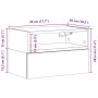 Mesitas de noche de pared 2 uds gris sonoma 45x26x28,5 cm de , Mesitas de noche - Ref: Foro24-858607, Precio: 69,73 €, Descue...