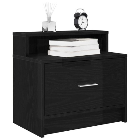 Mesilla de noche con cajón roble negro 51x31x47 cm von , Nachttische - Ref: Foro24-858670, Preis: 40,52 €, Rabatt: %