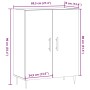 Aparador de madera de ingeniería envejecida 69,5x34x90 cm by , Sideboards - Ref: Foro24-857175, Price: 84,24 €, Discount: %