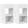 Mesillas de noche con cajón 2 uds blanco 35x34x66,5 cm von , Nachttische - Ref: Foro24-858714, Preis: 63,15 €, Rabatt: %