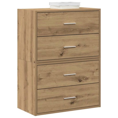 Armarios con 2 cajones 2 uds roble artesanal 60x31x40 cm de , Cajoneras - Ref: Foro24-858838, Precio: 93,23 €, Descuento: %