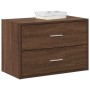 Armario con 2 cajones roble marrón 60x31x40cm madera ingeniería von , Schubladen - Ref: Foro24-858833, Preis: 55,44 €, Rabatt: %