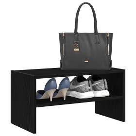 Zapatero apilable roble negro 60x30x30,5 cm by , Shoe racks and shoe organizers - Ref: Foro24-858859, Price: 32,96 €, Discoun...