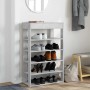 Mueble zapatero madera contrachapada gris hormigón 60x30x98 cm by , Shoe racks and shoe organizers - Ref: Foro24-859926, Pric...