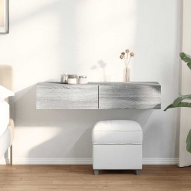 Estante de pared con cajones madera contrachapada sonoma gris von , Regale und Regale - Ref: Foro24-859991, Preis: 67,29 €, R...