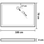 Plato de ducha con puntos ABS blanco 70x100x4 cm