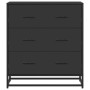 Aparador de madera de ingeniería y metal negro 68x35x76 cm von , Sideboards - Ref: Foro24-848969, Preis: 95,00 €, Rabatt: %