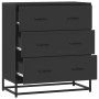 Aparador de madera de ingeniería y metal negro 68x35x76 cm von , Sideboards - Ref: Foro24-848969, Preis: 95,00 €, Rabatt: %