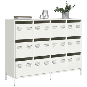 Aparador de acero laminado en frío blanco 135x39x103,5 cm by , Sideboards - Ref: Foro24-3307178, Price: 305,83 €, Discount: %