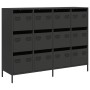 Aparador de acero laminado en frío negro 135x39x103,5 cm by , Sideboards - Ref: Foro24-3307173, Price: 291,43 €, Discount: %