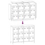 Aparador de acero laminado en frío negro 135x39x103,5 cm by , Sideboards - Ref: Foro24-3307173, Price: 291,43 €, Discount: %