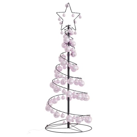 VidaXL LED para árbol de Navidad con bolas 80 LED blanco cálido 120 cm by , Christmas lights - Ref: Foro24-3318551, Price: 49...