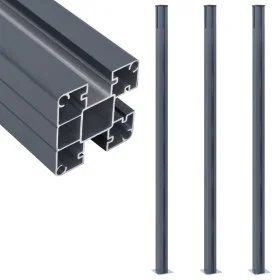 Fence posts 3 units dark gray aluminum 185 cm by vidaXL, fence posts - Ref: Foro24-148987, Price: 224,90 €, Discount: %