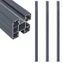 Fence posts 3 units dark gray aluminum 185 cm by vidaXL, fence posts - Ref: Foro24-148987, Price: 224,90 €, Discount: %