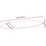 Tablero de mesa ovalado madera maciza de roble 100x50x2 cm by , Table tops - Ref: Foro24-4009046, Price: 67,80 €, Discount: %