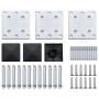 Postes de valla 3 unidades aluminio gris oscuro 185 cm de vidaXL, Postes de cerca - Ref: Foro24-148987, Precio: 250,75 €, Des...