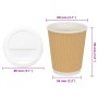 Vasos de café de papel con tapa 1000 uds 8oz 200ml by , Disposable cups - Ref: Foro24-3325224, Price: 143,43 €, Discount: %