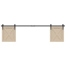 Kit de puerta corredera de armario acero carbono 200 cm de , Accesorios de bricolaje - Ref: Foro24-4009685, Precio: 31,17 €, ...