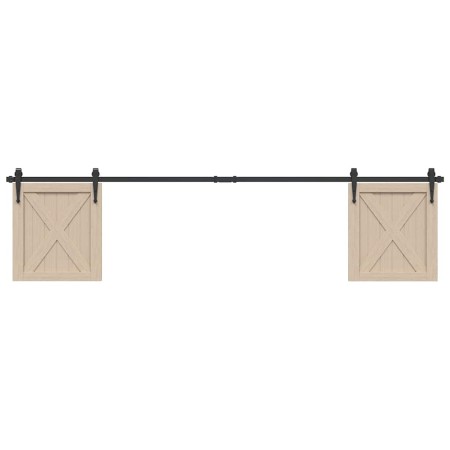 Kit de puerta corredera de armario acero carbono 213 cm von , DIY-Zubehör - Ref: Foro24-4009687, Preis: 39,37 €, Rabatt: %